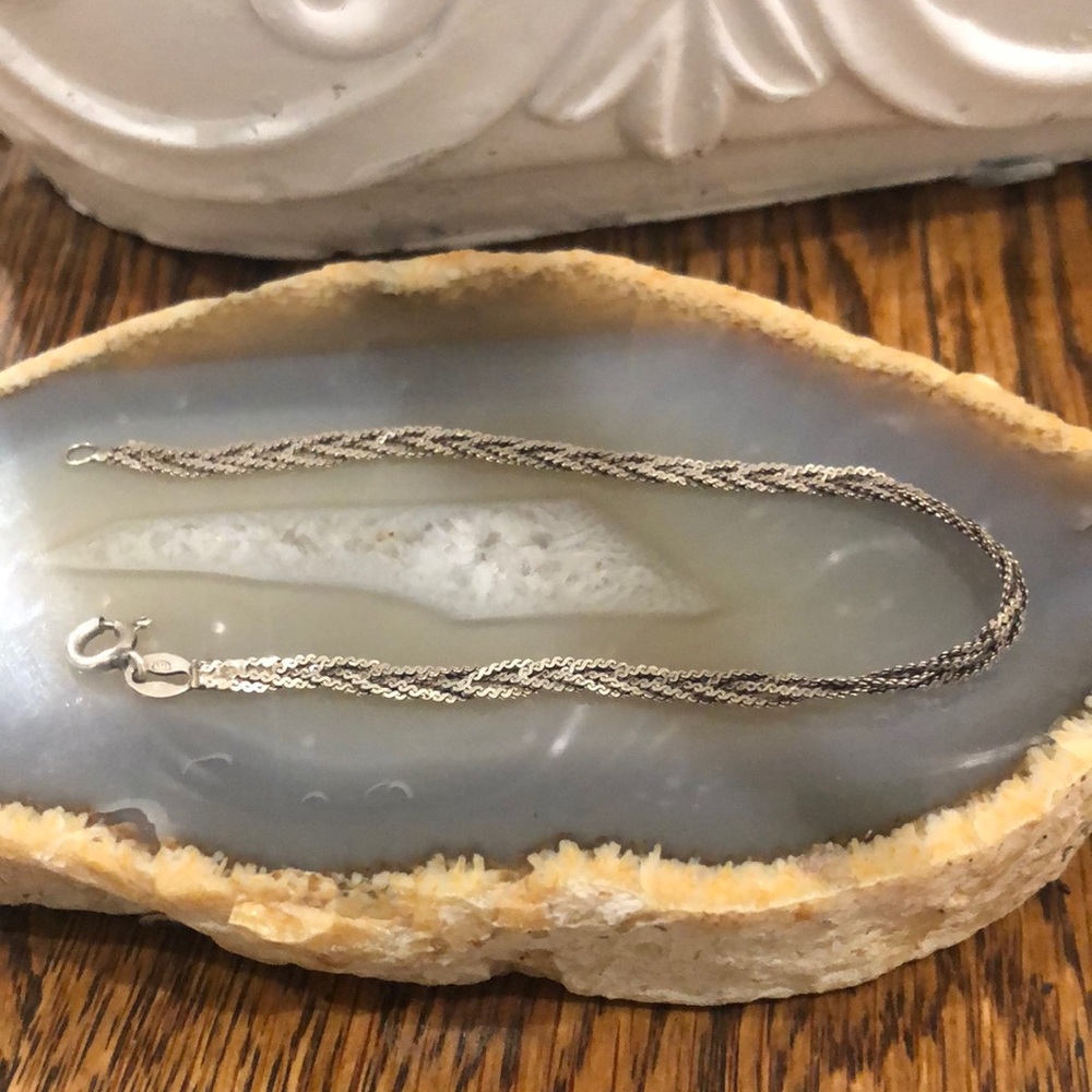 Sterling Silver Twisted Rope Bracelet - Silver